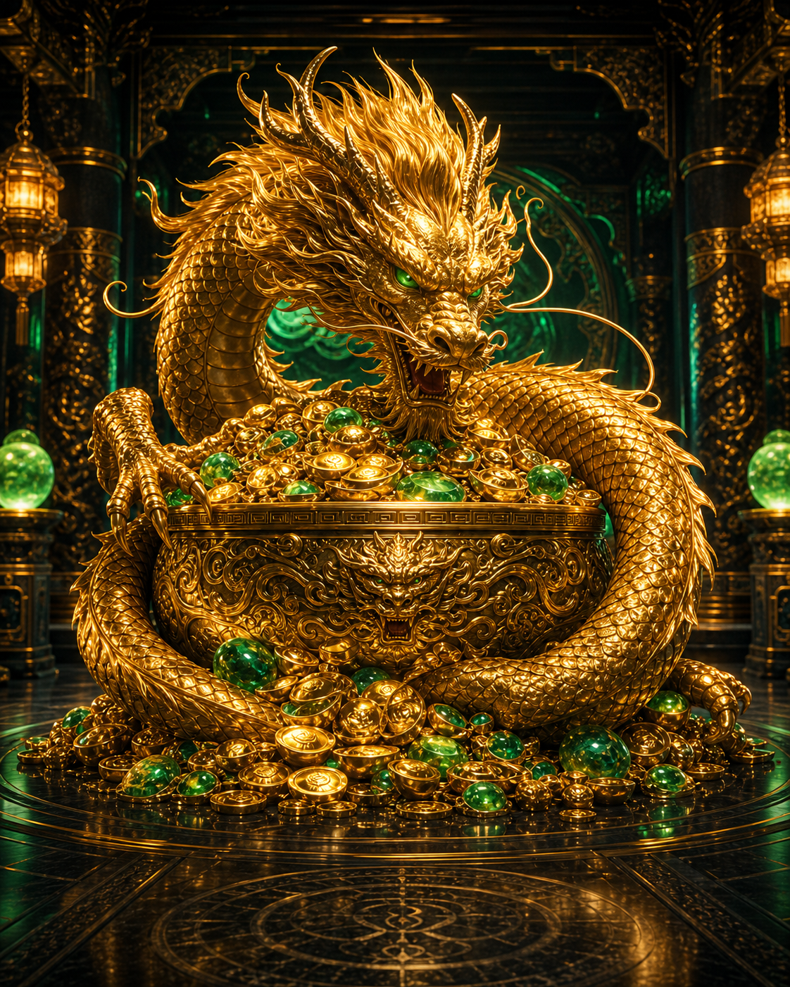 Golden dragon slot cover